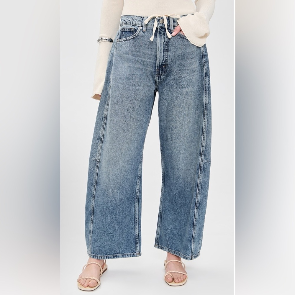 NWT Good American Good Extreme Barrel Jeans - Picture 2 of 10